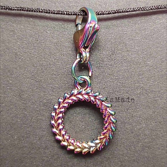 T.NorciaMade Accessories - Neochrome Laurel Wreath Charm: Single